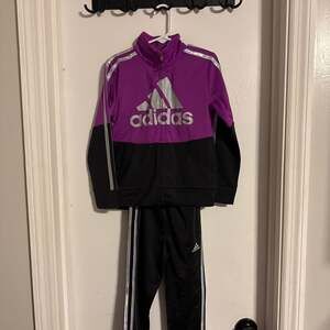 Adidas Girls' Tricot Full-Zip Jacket & Joggers Set Size 5